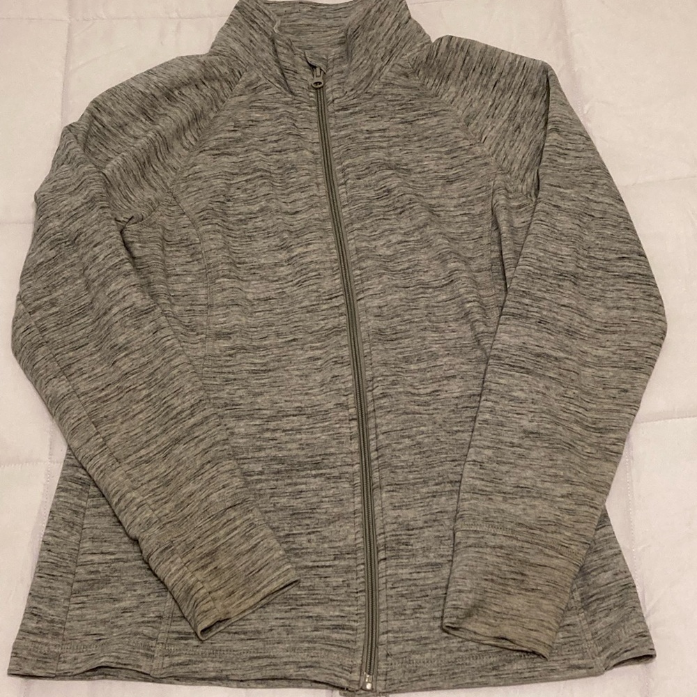 Women’s gray athletic zip up